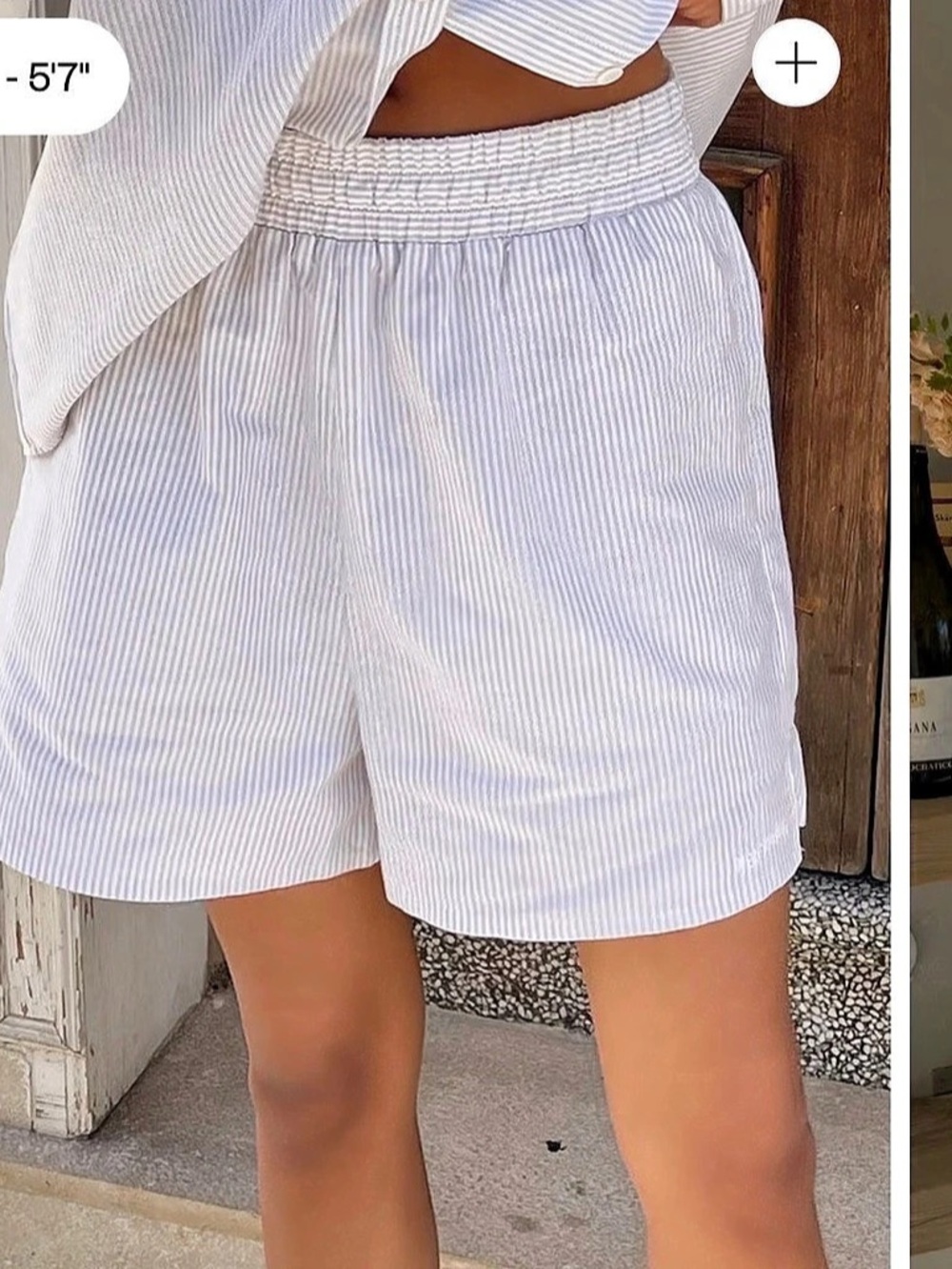 Djerf Breezy Shorts Beige Stripe